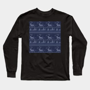 Knitted christmas pattern Long Sleeve T-Shirt